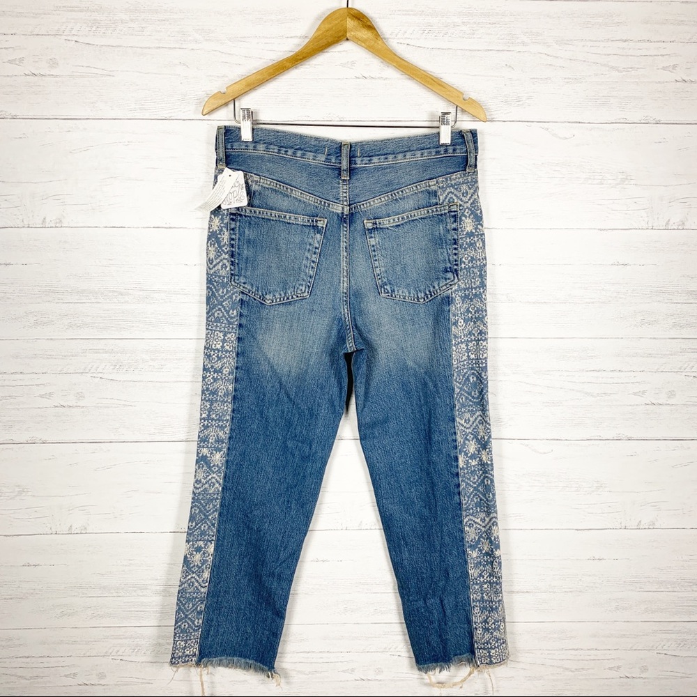 Free People • NWT Side Stripe Boyfriend Jeans 27 - Picture 6 of 8